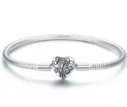 Sterling Silver Tree of Life Heart Bracelet