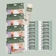 Tooshies Eco Nappy Pants - Size 4 Toddler - 128 Count + Tooshies Aloe Vera & Chamomile Eco Wipes, Pack of 1120 (16x70 packs) + Tooshies Biodegradable Nappy Bags 40pk, Green