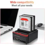 External HDD Docking Station 2.5″/3.5″ IDE+SATA USB Dual Hard Drive Card Reader