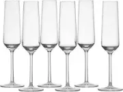 Schott Zwiesel Crystal Glass Champagne Flutes Set of 6, Effervescence Points