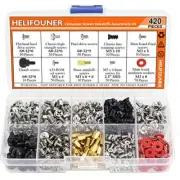 HELIFOUNER 420 Pieces Computer Standoffs Screws Assortment Kit for 2.5" SSD,