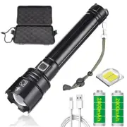 300000 Lumen Military Tactical LED Torch COB Flashlight Rechargeable Work Light