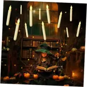 12PCS Flameless LED Taper Candles Lights, NO Remote, Battery Operated