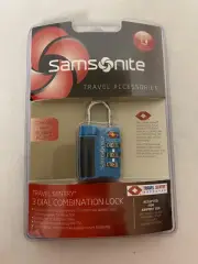 Samsonite Travel Sentry 3 Dial TSA Combination Lock Luggage Pagoda Blue