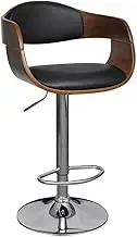 Bar Stool Bent Wood and Faux Leather,Table & Bar Stools 9.9KG-241053