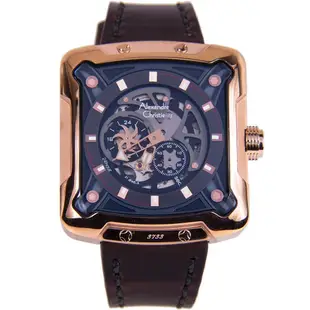 【金台鐘錶】Alexandre Christie (玫瑰金)自動上鍊機械 方型大錶徑男錶 (3030 MALRGBA)