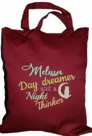 Tote / Shop Bag | Book / Library Bag | Inspiration | Day dreamer |1st Name FREE