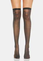 Symbol Of Taurus Sheer Thigh High Socks