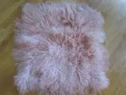 West Elm Mongolian Lamb pillow cover 24 rosette New w tag