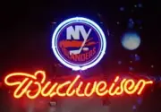 New York Islanders Team Beer 14"x10" Neon Sign Lamp Light Bar Room Gift Show ZM