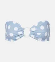 [Marysia] Marysia Coronada polka-dot bandeau bikini top AU 16 blue