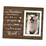 Loss of Dog Sympathy Gift, Pet Memorial Picture Frame for 4x6 Photos, Passing