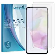 2 Pack MEZON Samsung Galaxy A55 5G Clear Tempered Glass Screen Protectors