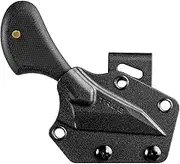 TRUE MYCRO Utility Knife, Fixed Blade Every Day Carry Razor Knife, Compact Boxcutter Neck Knife with Sheath - Black
