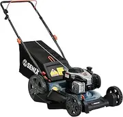 SENIX LSPG-M7 21-Inch Gas Push Lawn Mower with 140 cc 4-Cycle Briggs & Stratton Engine, Bagging, Mulching, and Side Discharge, 6-Position Dual Lever Height Adjustment