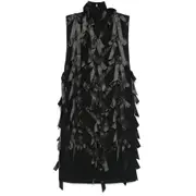 [Prada] Prada Bow-appliqué Midi Dress 42 IT BLACK