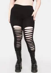 Plus Rough And Tumble Cutout Leggings