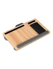 [Artiss] Portable with Wrist-rest Phone Slot Mouse Pad Laptop Desk 55cm in Brown