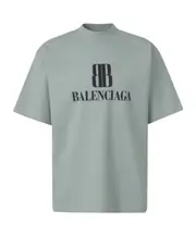 Balenciaga Nano BB Medium Fit T-Shirt S,XL,L,M,XXL sage green