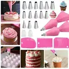 21Pcs Piping Bag and Tip Set Stainless Steel Cake Decorating Supplies Kit ·