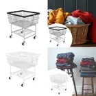 Rolling Wire Laundry Cart Storage Shelf Multifunctional Practical Convenient