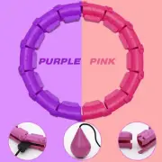 1x Hoola Hoops 24 Knots Smart Hula Hoop Fitness Detachable Hoops Weight