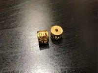 在飛比找Yahoo!奇摩拍賣優惠-六字箴言黃銅桶珠 藏傳佛教 11x9mm DIY配件 串珠配