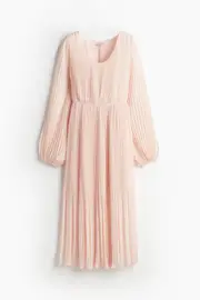 Pleated Chiffon Dress