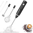 Milk Frother Handheld, Immersion Blender Cordlesss Foam Maker USB Rechargeable S
