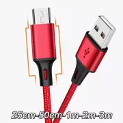 Genuine Fast Charging Micro USB Cable Charger Data Cord For Samsung Xiaomi 2m 3m