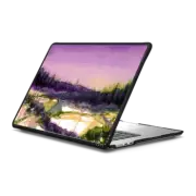MacBook Air 15-inch (M2 - M4) Impact Case NATURE REIGNS SUPREME 3 MACBOOK, FOREST TREES AMETHYST PURPLE GREEN WATERCOLOR ABSTRACT PAINTING
