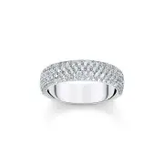 Genuine THOMAS SABO Chunky band ring with white zirconia medium