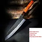 Forged Chef Knives Set Hammer Japanese Knives Kiritsuke Santoku Knife Cleaver Sa