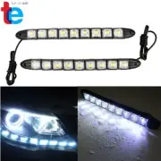 2x White DC 12V 9-LED Daytime Running Light DRL Car Fog Day Driving Lamp Lights