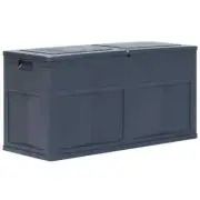 320L Black Outdoor Storage Box Garden Patio Deck Shed Tool Chest Bench Seat