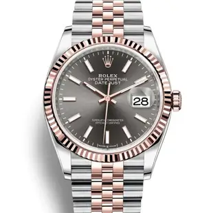 ROLEX 勞力士126231 Datejust 蠔式經典 灰色條丁面 -36mm