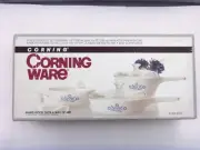 1985 SEALED BOX CORNING BLUE CORNFLOWER 5 PIECE MENU-ETTE SET