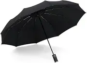 [Meichoon] Umbrella Windproof Travel Wind& Water Resistant Small Compact Light Automatic Strong Mini Folding Portable Backpack Car Purse Parasol for Men and Women