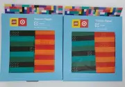 Lot Of 2 LEGO Target Tissue Paper Gift Wrap Teal Blue Orange 50 Sheets NEW