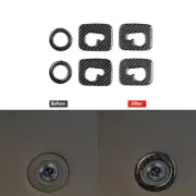 6Pcs Carbon Fiber Inner Upper Hooker Trim Cover Sticker For Audi Q5 2018-2021 (for: Audi)