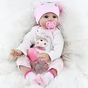 Lifelike Reborn Baby Dolls 22 Inch 55cm Soft Silicone Vinyl Reborn Toddler Dolls Handmade Baby Reborn Xmas Gift Cheap Reborn Dolls Toy Gift Real Life Dolls Toddler