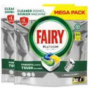 188 Pack Fairy Platinum All-In-One Dishwasher Tablets (2 x 94 Pack)