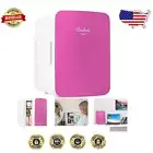 Compact 10L Fuchsia Mini Fridge - Thermoelectric Cooler & Warmer for All Needs