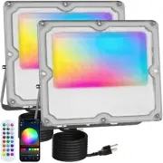 RGB LED Flood Lights Outdoor,Color Changing,30W (300W Equivalent),3000LM, Wor...