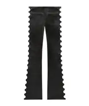 Courrèges Strap Detailed Vinyl Bootcut Pants FR40 Black
