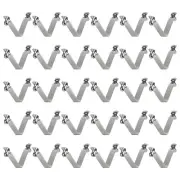 30pcs 6x8x42mm Double Button V-Shaped Paddle Snap Spring Clips Hollow Head