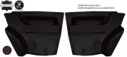 RED STITCH 2X REAR DOOR CARD LEATHER COVERS FITS RENAULT 5 GT TURBO PHASE 2