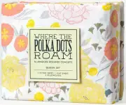 Where The Polka Dots Roam Light Floral Bedsheets Queen Size, Super Soft Wrink...