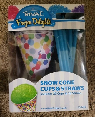 Rival Frozen Delights Snow Cone Cups & Straws. Summer is coming ☀️!