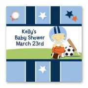 Sports Baby Asian - 20 Personalized Baby Shower Favor Tags